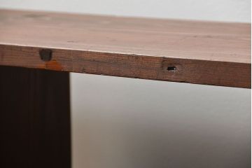 アンティーク家具　アンティーク 古い木の2人掛けベンチ(長イス、長椅子)　