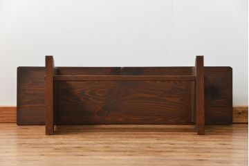 アンティーク家具　アンティーク 古い木の2人掛けベンチ(長イス、長椅子)　