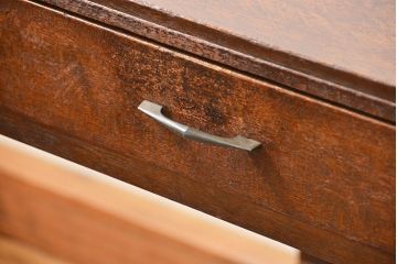 アンティーク家具　アンティーク 小振りな引き出し付きサイドテーブル(机)　