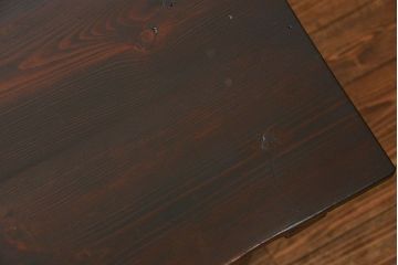 レトロ家具　昭和レトロ 味のある古い平机(テーブル、デスク、在宅ワーク、在宅用、作業台)　