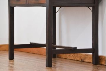 レトロ家具　昭和レトロ 味のある古い平机(テーブル、デスク、在宅ワーク、在宅用、作業台)　