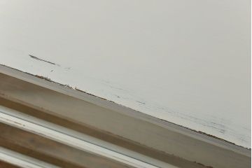 アンティーク家具　アンティークペイント　シンプルな収納棚(飾り棚、本棚)