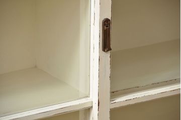 アンティーク家具　アンティークペイント　シンプルな収納棚(飾り棚、本棚)