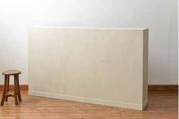 アンティーク家具　アンティークペイント　シンプルな収納棚(飾り棚、本棚)