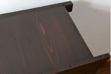 アンティーク家具　古民具・骨董 希少なサイズ 小振りな水屋箪笥収納棚(ガラスケース、本箱、食器棚)