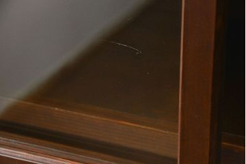 アンティーク家具　古民具・骨董 希少なサイズ 小振りな水屋箪笥収納棚(ガラスケース、本箱、食器棚)