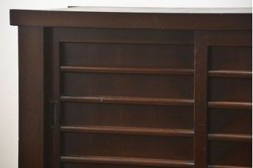 アンティーク家具　アンティーク 重厚な四尺水屋箪笥サイドボード(1)(食器棚、収納棚)