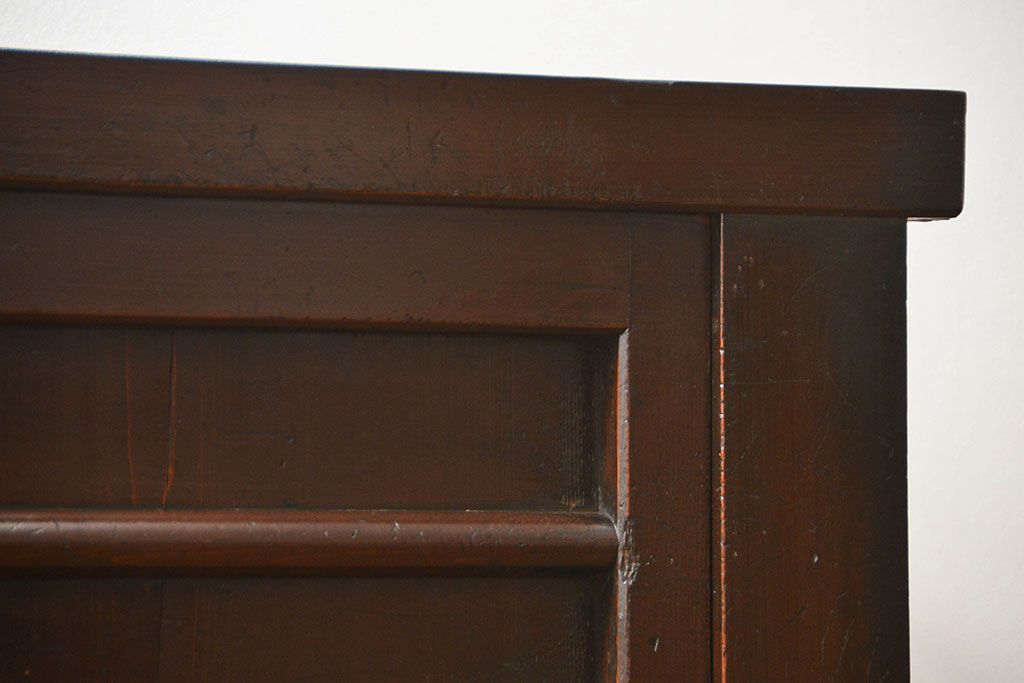 アンティーク家具　アンティーク 重厚な四尺水屋箪笥サイドボード(1)(食器棚、収納棚)