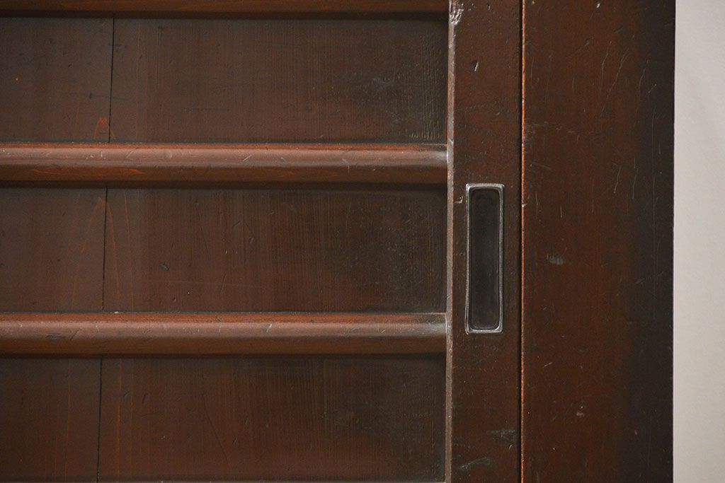 アンティーク家具　アンティーク 重厚な四尺水屋箪笥サイドボード(1)(食器棚、収納棚)