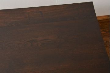 アンティーク家具　アンティーク 古いタモ材の引き出し付き平机(テーブル、デスク、在宅ワーク、在宅用)