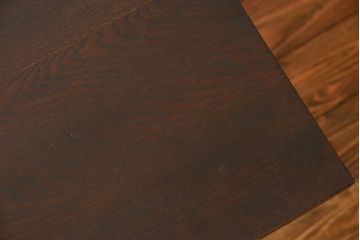 アンティーク家具　アンティーク 古いタモ材の引き出し付き平机(テーブル、デスク、在宅ワーク、在宅用)