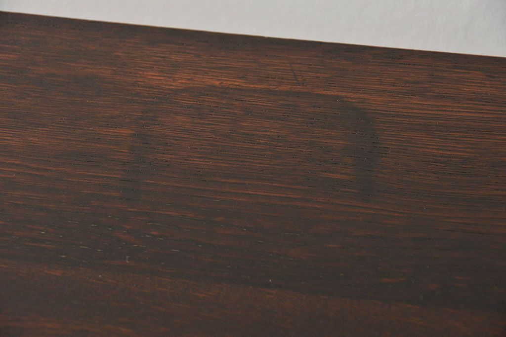 アンティーク家具　アンティーク 古いタモ材の引き出し付き平机(テーブル、デスク、在宅ワーク、在宅用)