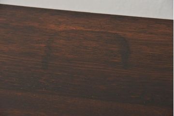 アンティーク家具　アンティーク 古いタモ材の引き出し付き平机(テーブル、デスク、在宅ワーク、在宅用)