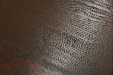 アンティーク家具　アンティーク 古いタモ材の引き出し付き平机(テーブル、デスク、在宅ワーク、在宅用)