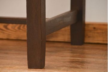 アンティーク家具　アンティーク 古いタモ材の引き出し付き平机(テーブル、デスク、在宅ワーク、在宅用)