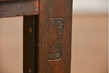 アンティーク家具　アンティーク 古いタモ材の引き出し付き平机(テーブル、デスク、在宅ワーク、在宅用)