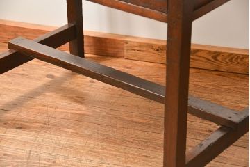 レトロ家具　昭和レトロ 古い木のアンティーク平机(テーブル、デスク、在宅ワーク、在宅用)