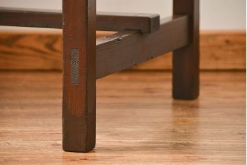 レトロ家具　昭和レトロ 古い木のアンティーク平机(テーブル、デスク、在宅ワーク、在宅用)