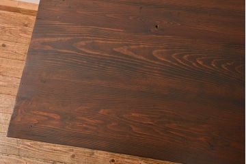 レトロ家具　昭和レトロ 古い木のアンティーク平机(テーブル、デスク、在宅ワーク、在宅用)