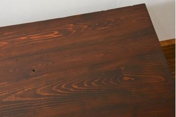 レトロ家具　昭和レトロ 古い木のアンティーク平机(テーブル、デスク、在宅ワーク、在宅用)