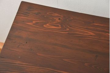 レトロ家具　昭和レトロ 古い木のアンティーク平机(テーブル、デスク、在宅ワーク、在宅用)
