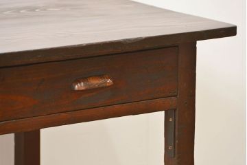 レトロ家具　昭和レトロ 古い木のアンティーク平机(テーブル、デスク、在宅ワーク、在宅用)