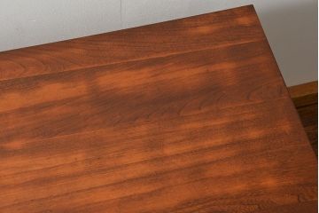 レトロ家具　昭和レトロ 古い木のアンティーク片袖机(テーブル、デスク、在宅ワーク、在宅用)