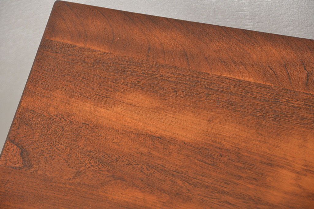 レトロ家具　昭和レトロ 古い木のアンティーク片袖机(テーブル、デスク、在宅ワーク、在宅用)