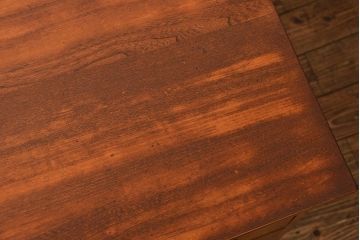 レトロ家具　昭和レトロ 古い木のアンティーク片袖机(テーブル、デスク、在宅ワーク、在宅用)