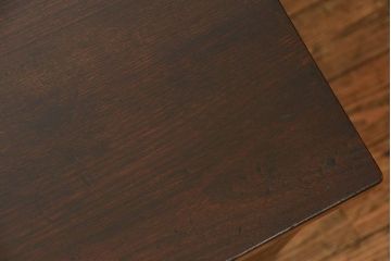 アンティーク家具　アンティーク 古いナラ材の重厚な片袖机(テーブル、デスク、在宅ワーク、在宅用、作業台)