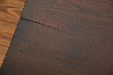 アンティーク家具　アンティーク 古いナラ材の重厚な片袖机(テーブル、デスク、在宅ワーク、在宅用、作業台)