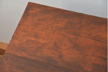 レトロ家具　アンティーク レトロなデザインの両袖机(テーブル、デスク、在宅ワーク、在宅用、作業台)