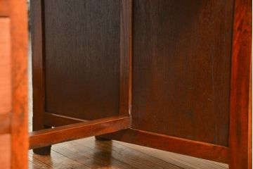 レトロ家具　アンティーク レトロなデザインの両袖机(テーブル、デスク、在宅ワーク、在宅用、作業台)