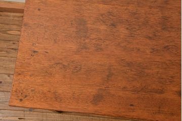 レトロ家具　昭和レトロ シンプルでレトロな平机(テーブル、デスク、在宅ワーク、在宅用)