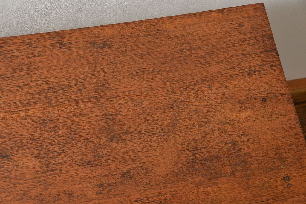 レトロ家具　昭和レトロ シンプルでレトロな平机(テーブル、デスク、在宅ワーク、在宅用)