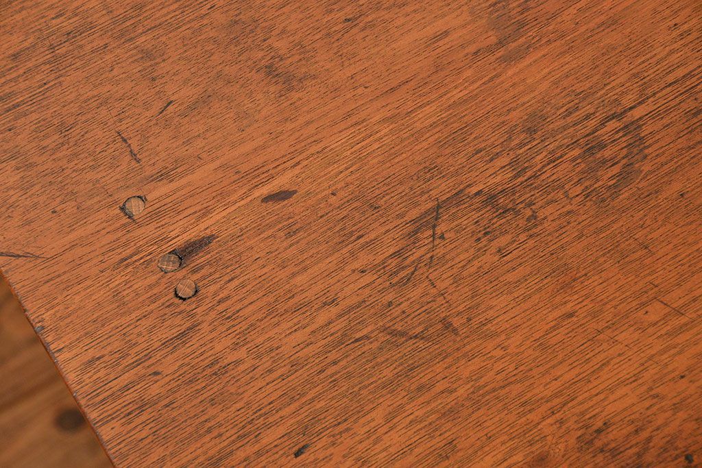 レトロ家具　昭和レトロ シンプルでレトロな平机(テーブル、デスク、在宅ワーク、在宅用)