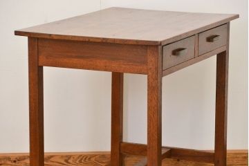 レトロ家具　昭和レトロ シンプルでレトロな平机(テーブル、デスク、在宅ワーク、在宅用)