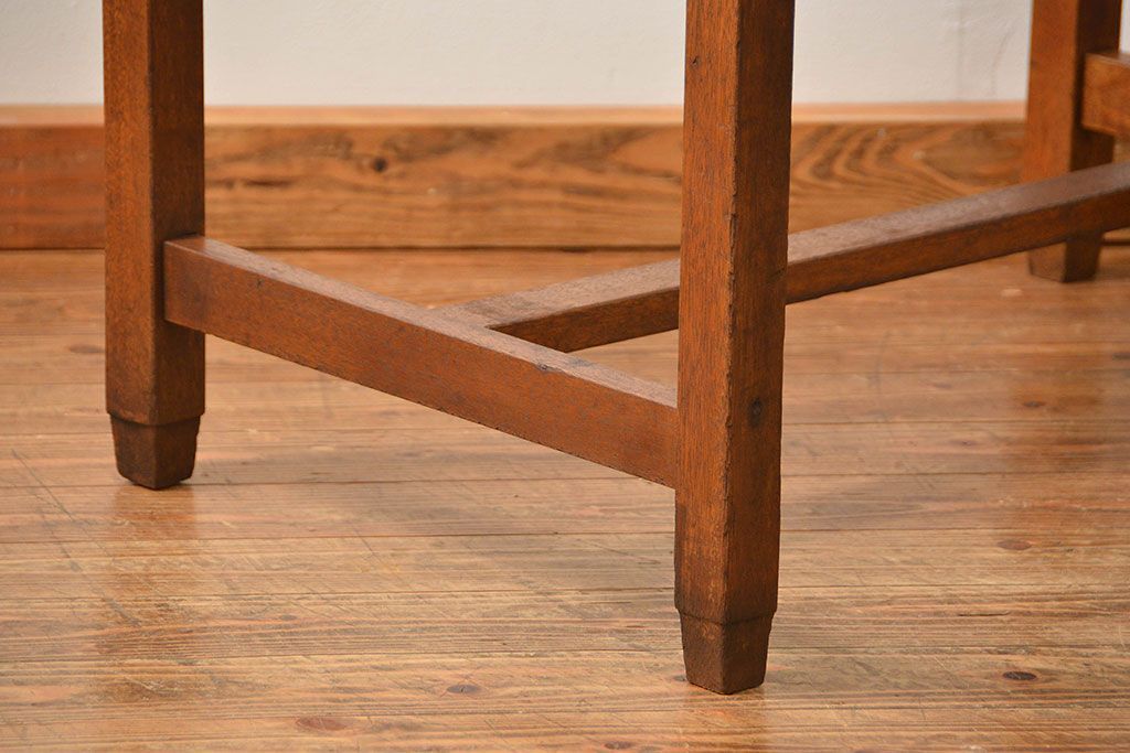 レトロ家具　昭和レトロ シンプルでレトロな平机(テーブル、デスク、在宅ワーク、在宅用)