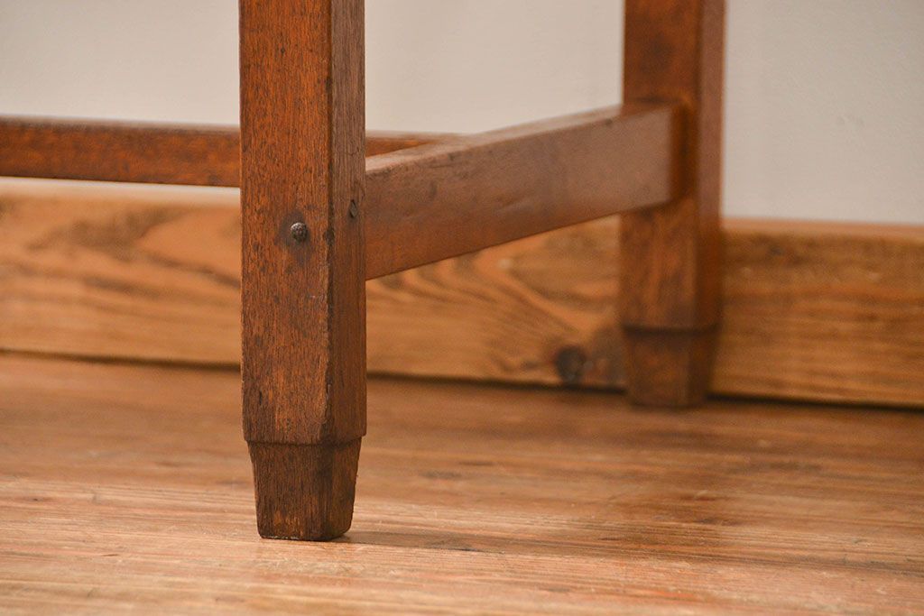 レトロ家具　昭和レトロ シンプルでレトロな平机(テーブル、デスク、在宅ワーク、在宅用)