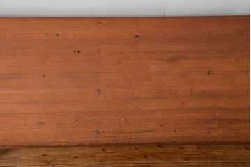 レトロ家具　アンティーク レトロな横長カウンターテーブル(机、作業台)