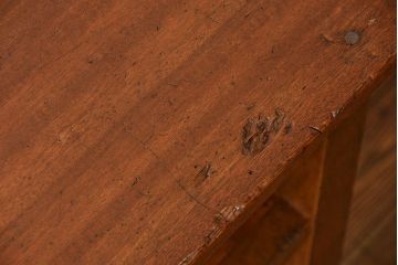 レトロ家具　アンティーク レトロな横長カウンターテーブル(机、作業台)