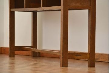 レトロ家具　アンティーク レトロな横長カウンターテーブル(机、作業台)