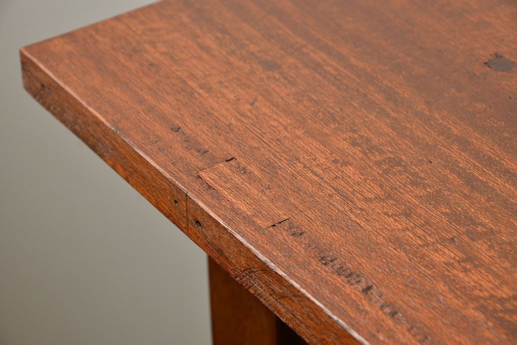 レトロ家具　アンティーク レトロな横長カウンターテーブル(机、作業台)