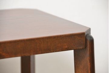 アンティーク雑貨　アンティーク 古いナラ材のモダンな花台(サイドテーブル)