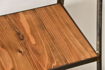 ラフジュオリジナル 素敵に飾れる!台形アイアンラック【小】(飾り棚・陳列棚)