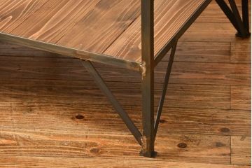 ラフジュオリジナル 素敵に飾れる!台形アイアンラック【小】(飾り棚・陳列棚)