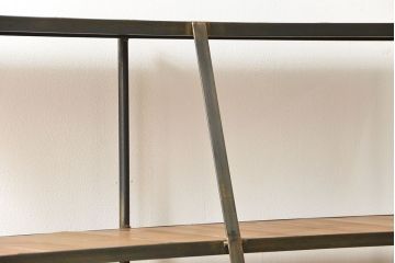 ラフジュオリジナル 素敵に飾れる!台形アイアンラック【小】(飾り棚・陳列棚)