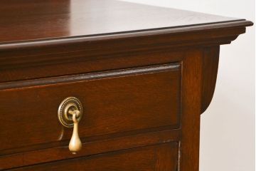 アンティーク家具　イギリスアンティーク 　オーク材の美しいミラーチェスト(サイドボード、ドレッシングチェスト)