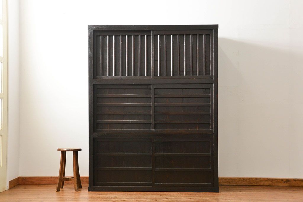 アンティーク家具　古民具・骨董 古作造り　味わい深い時代棚(水屋箪笥、収納棚、時代箪笥)