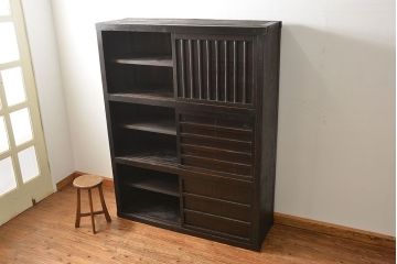 アンティーク家具　古民具・骨董 古作造り　味わい深い時代棚(水屋箪笥、収納棚、時代箪笥)